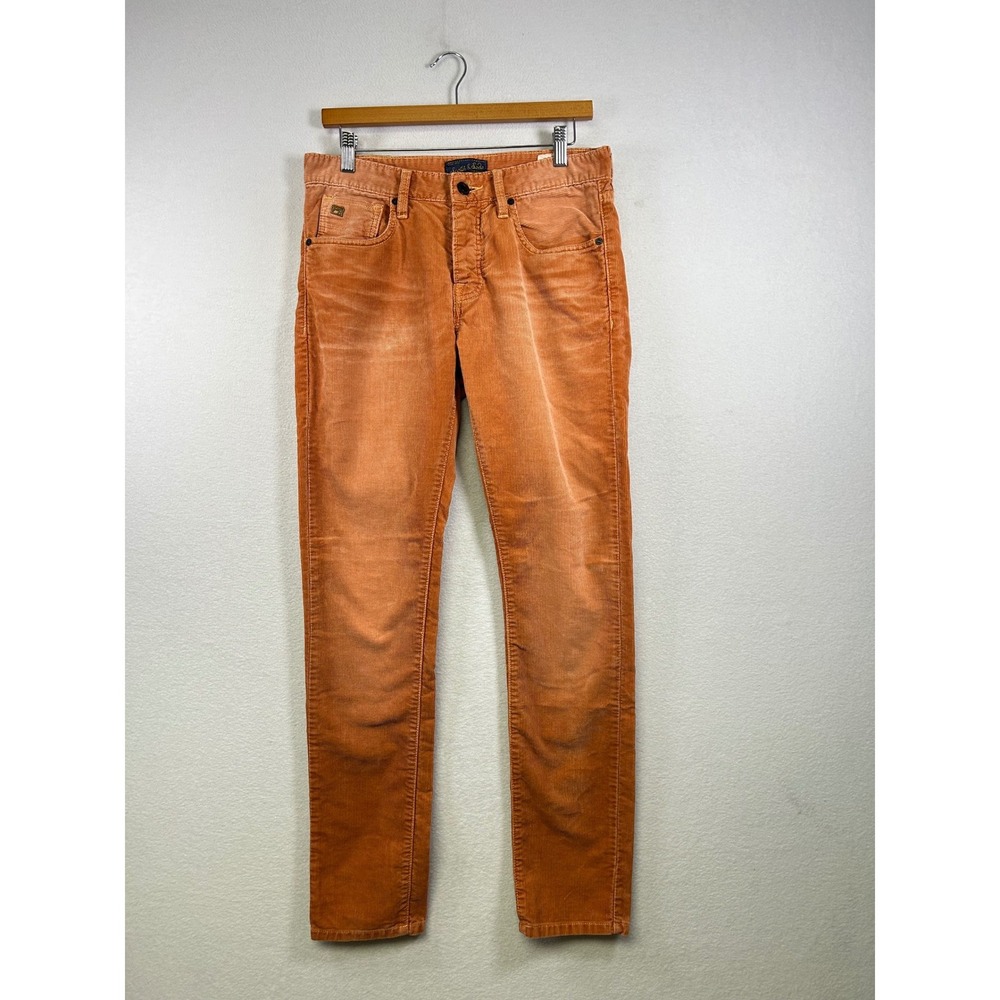 Scotch & Soda Corduroy Pants Mens 29/32 Orange Slim Fit Amsterdam Couture